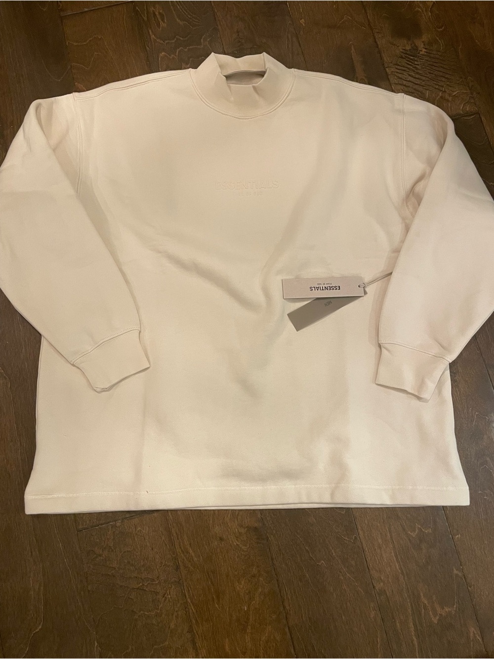 ESSENTIALS Men’s Cream Crewneck Sweatshirt